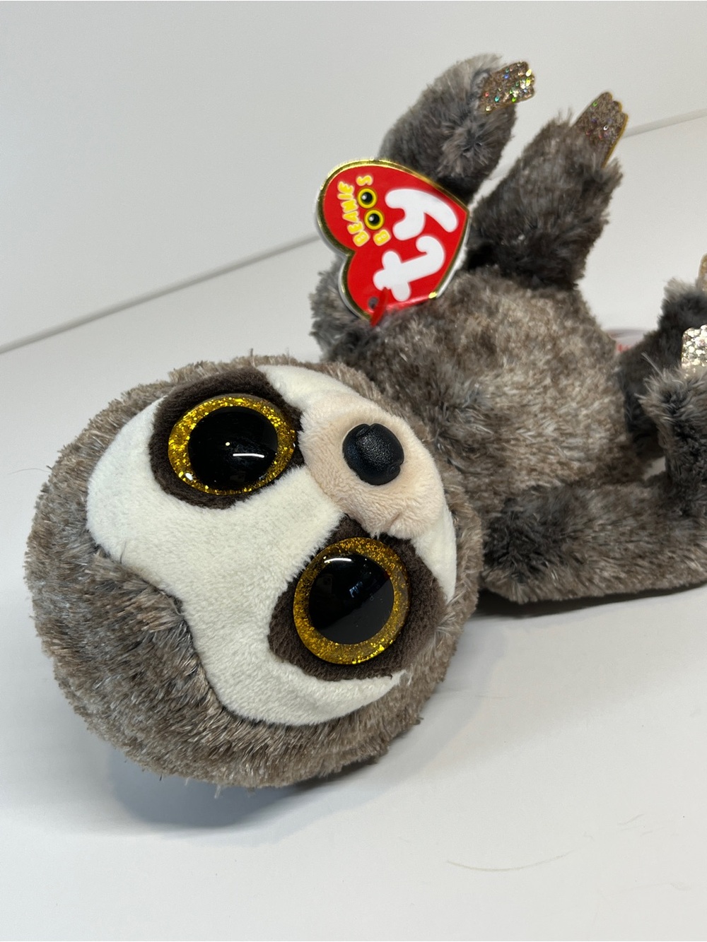 Ty Beanie Boos 6" Dangler Sloth NWT Plush Stuffed Animal Toy TySilk 2018 Glitter